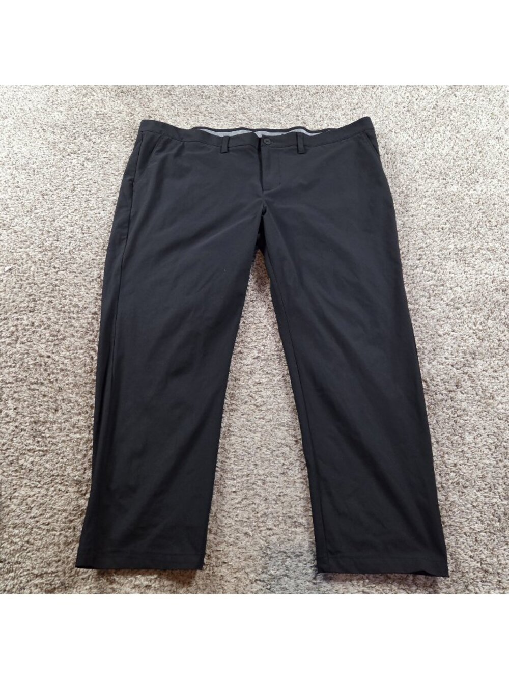 FLX Chino Pants Mens 50x30 Performance Black Golf Straight Leg